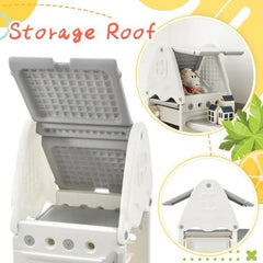 Bellemave® Nursery Organizer Kids Furniture Set Toy Storage Cabinet Unit with HDPE Shelf and Bins - Bellemave