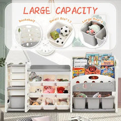 Bellemave® Nursery Organizer Kids Furniture Set Toy Storage Cabinet Unit with HDPE Shelf and Bins - Bellemave