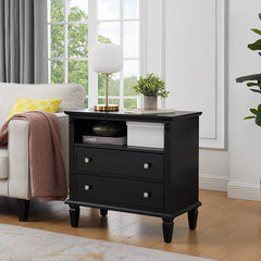 Bellemave® Open Space and 2 Drawers Dresser Nightstand with Charging Station - Bellemave