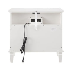 Bellemave® Open Space and 2 Drawers Dresser Nightstand with Charging Station - Bellemave