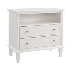 Bellemave® Open Space and 2 Drawers Dresser Nightstand with Charging Station - Bellemave