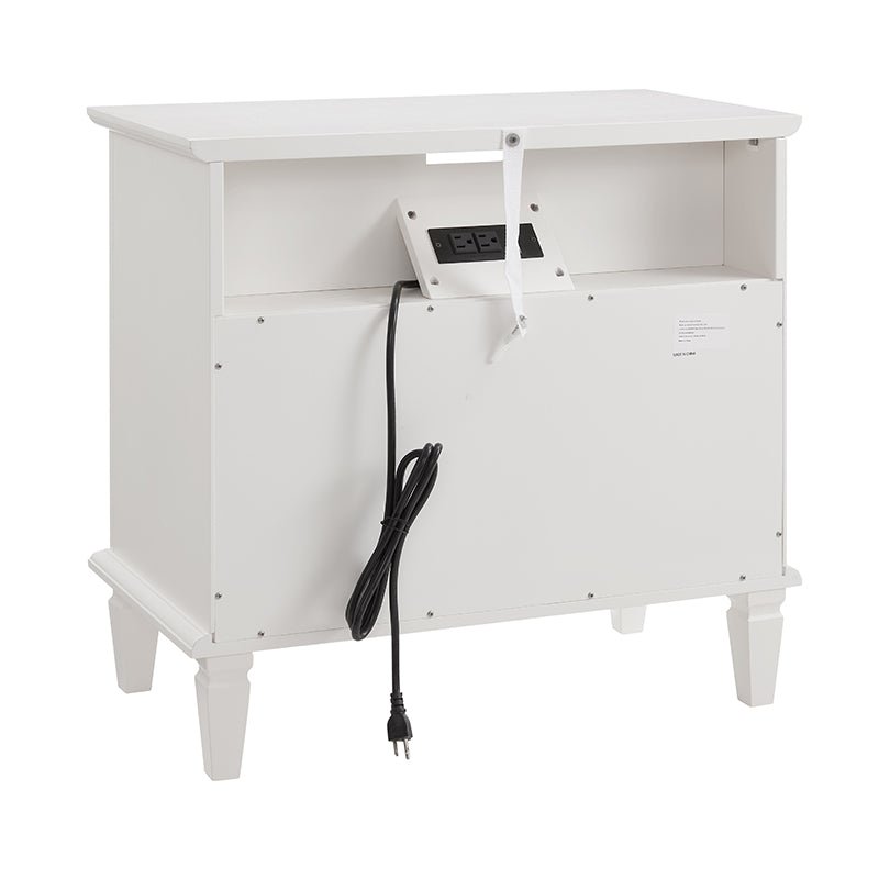 Bellemave® Open Space and 2 Drawers Dresser Nightstand with Charging Station - Bellemave