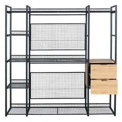 Bellemave® Open - Style Wardrobe with Hanging Rails, Shelves and Drawers - Bellemave