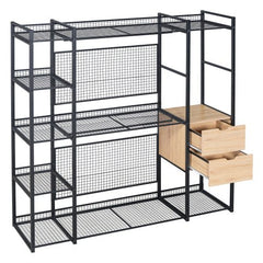 Bellemave® Open - Style Wardrobe with Hanging Rails, Shelves and Drawers - Bellemave