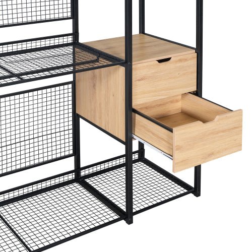 Bellemave® Open - Style Wardrobe with Hanging Rails, Shelves and Drawers - Bellemave
