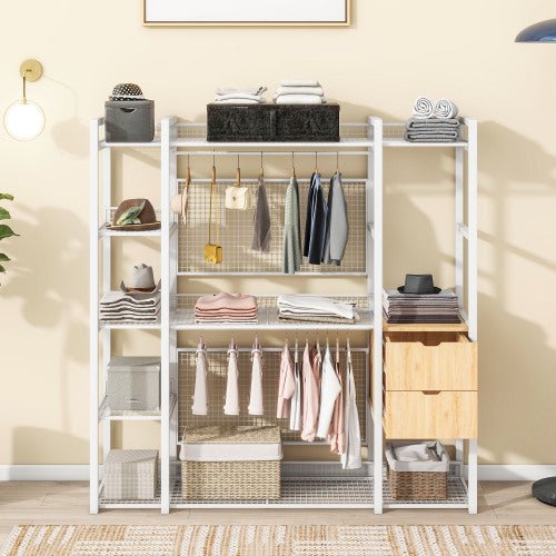 Bellemave® Open - Style Wardrobe with Hanging Rails, Shelves and Drawers - Bellemave