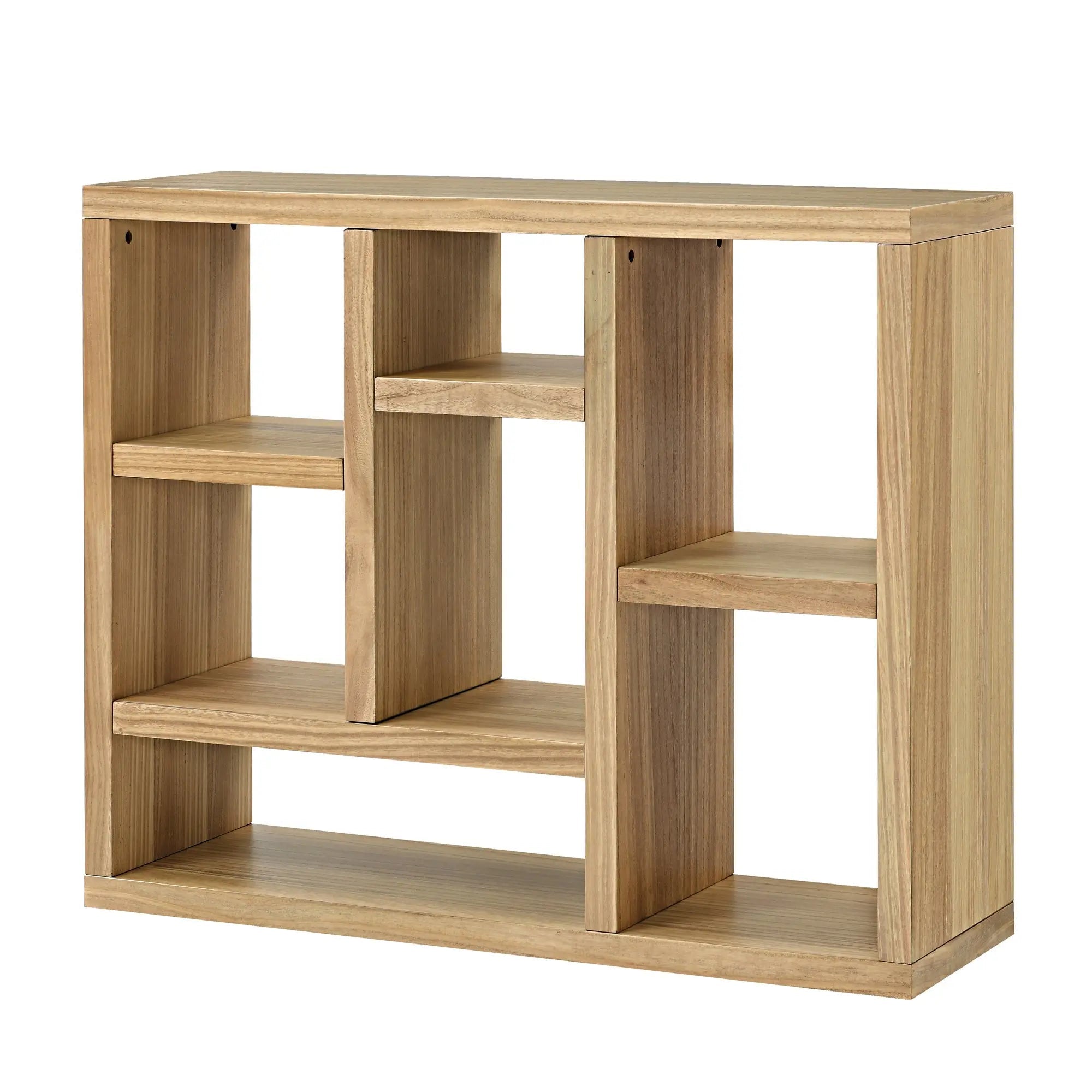 Bellemave® Open Wooden Open Shelf Bookcase with 7 Cube Storage Spaces - Bellemave