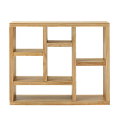 Bellemave® Open Wooden Open Shelf Bookcase with 7 Cube Storage Spaces - Bellemave