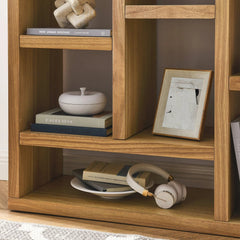 Bellemave® Open Wooden Open Shelf Bookcase with 7 Cube Storage Spaces - Bellemave