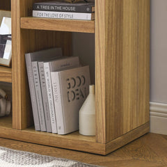Bellemave® Open Wooden Open Shelf Bookcase with 7 Cube Storage Spaces - Bellemave