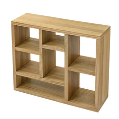 Bellemave® Open Wooden Open Shelf Bookcase with 7 Cube Storage Spaces - Bellemave