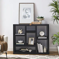 Bellemave® Open Wooden Open Shelf Bookcase with 7 Cube Storage Spaces - Bellemave