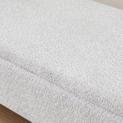 Bellemave® Ottoman Oval Storage Bench 3D Lamb Fleece Fabric Bench with Large Storage Space - Bellemave