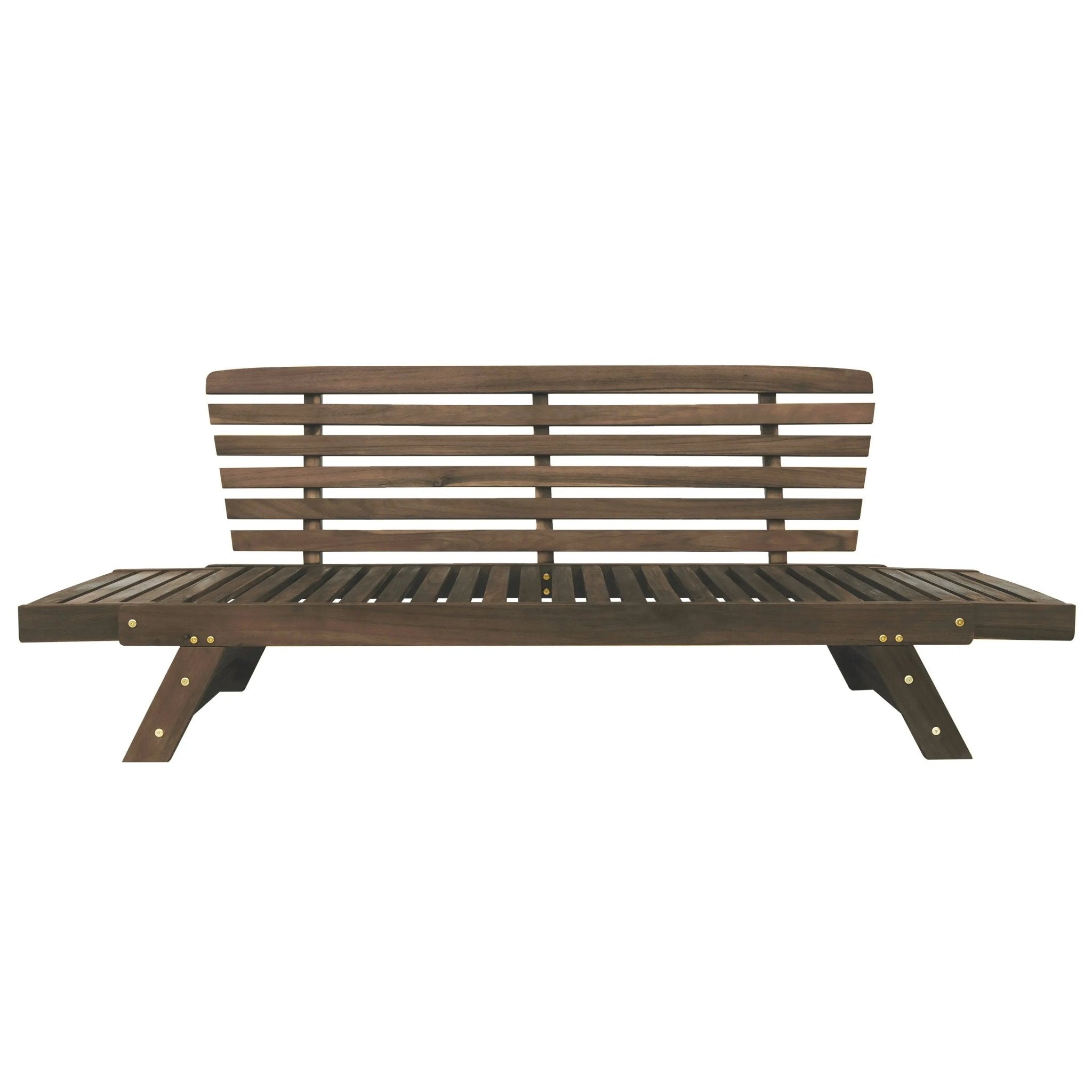 Bellemave® Outdoor Adjustable Patio Wooden Daybed Sofa Chaise Lounge with Cushions - Bellemave