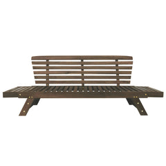 Bellemave® Outdoor Adjustable Patio Wooden Daybed Sofa Chaise Lounge with Cushions - Bellemave