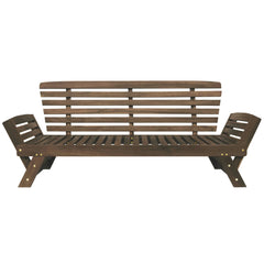 Bellemave® Outdoor Adjustable Patio Wooden Daybed Sofa Chaise Lounge with Cushions - Bellemave