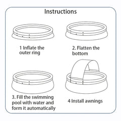 Bellemave® Outdoor Inflatable Outdoor Inflatable Swimming Pool - Bellemave