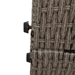 Bellemave® Outdoor Sun Bed Patio 2 - Person Daybed with Cushions and Pillows, Rattan Garden Reclining Chaise Lounge with Adjustable Backrests and Foldable Cup Trays for Lawn,Poolside（Gray ） - Bellemave