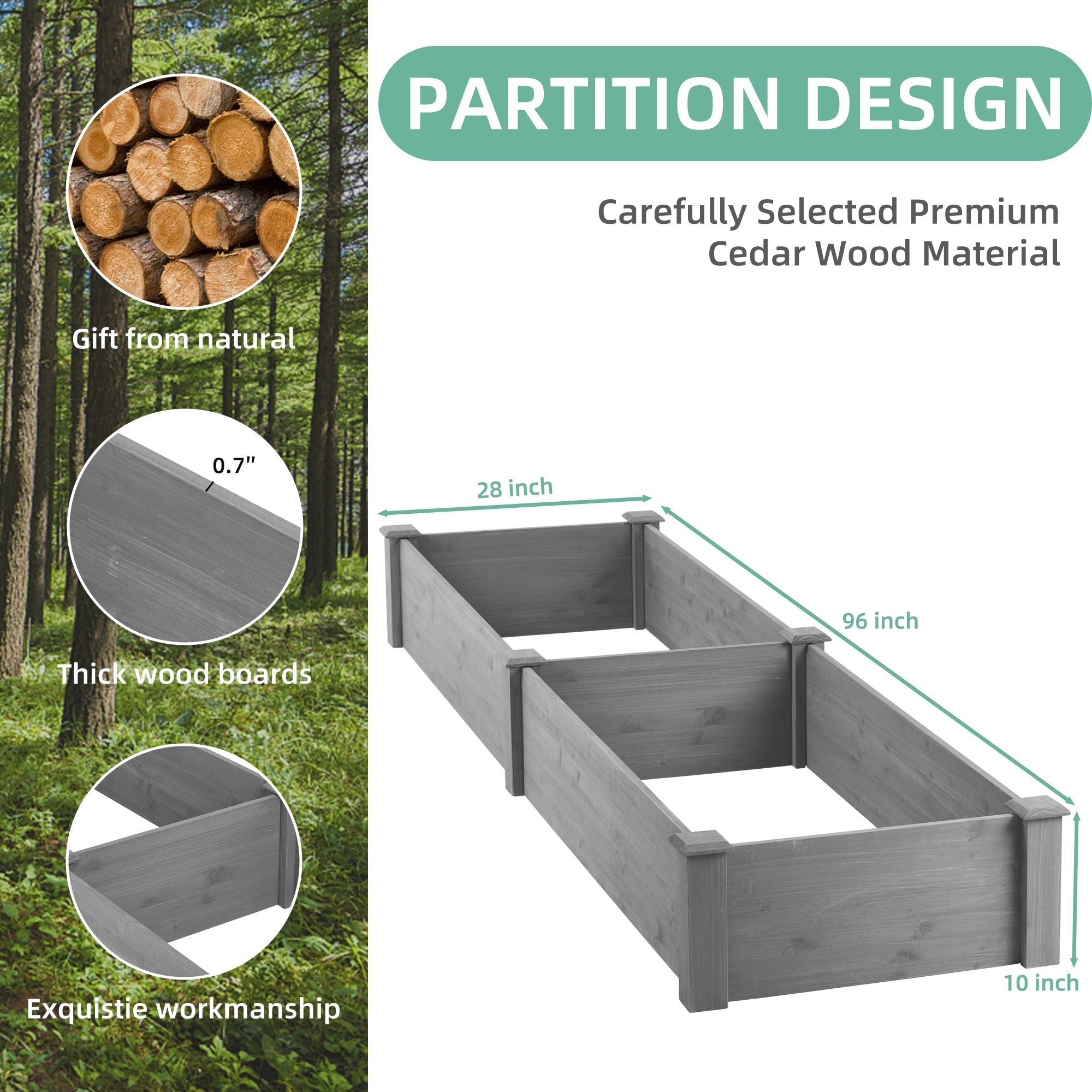 Bellemave® Over Ground Raised Garden Bed, Large Long Planter Box for Outdoor, Tool - Free Assembly - Bellemave