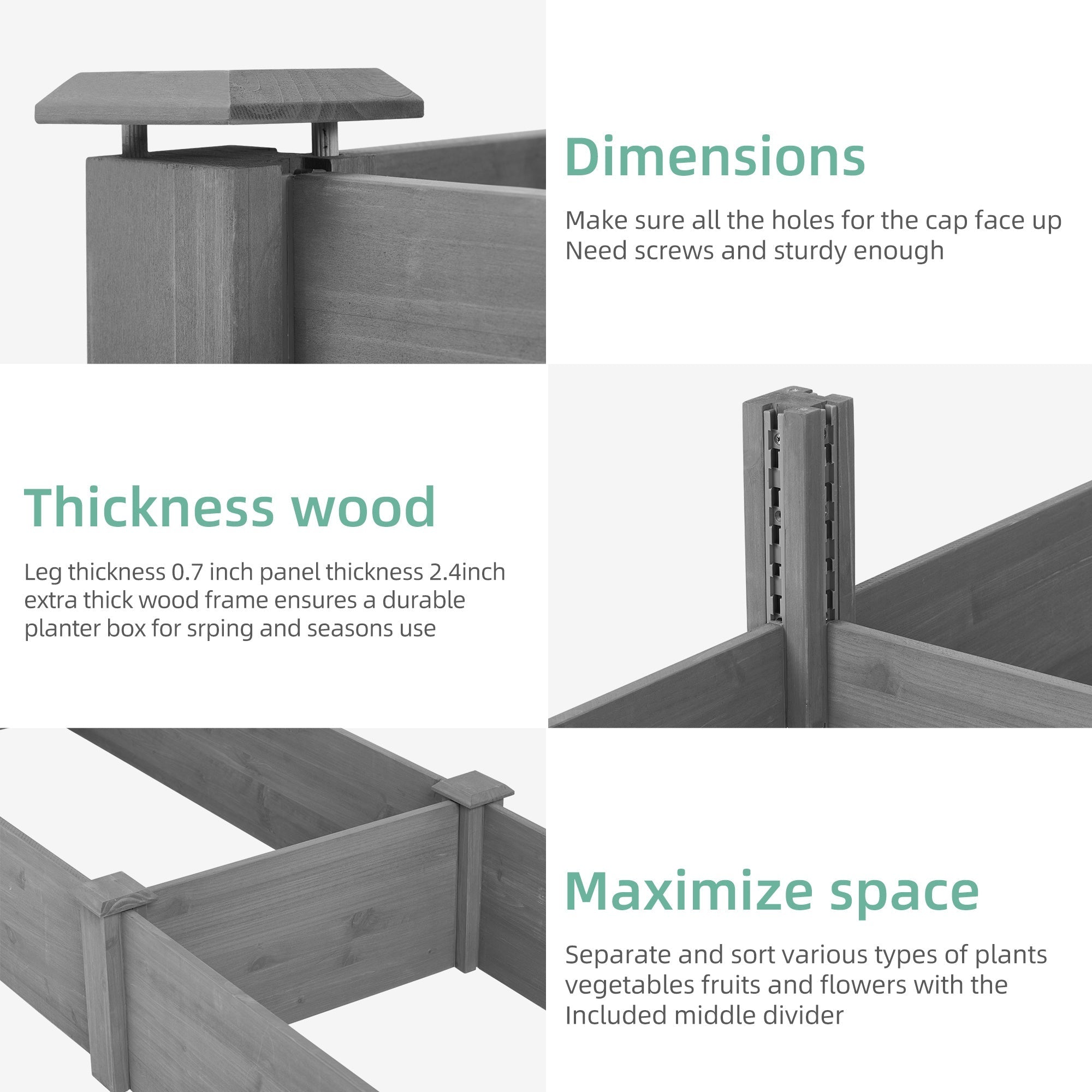 Bellemave® Over Ground Raised Garden Bed, Large Long Planter Box for Outdoor, Tool - Free Assembly - Bellemave