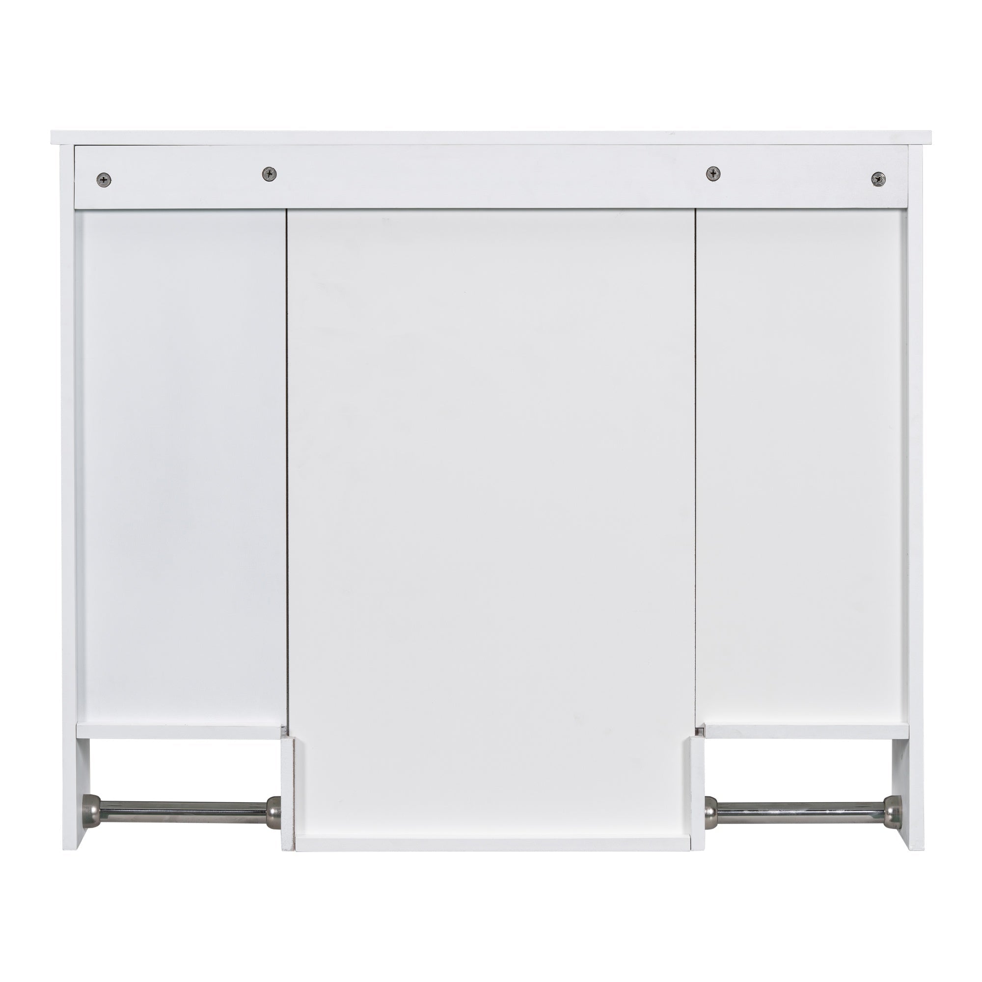 Bellemave® Over The Toilet Bathroom Cabinet with Mirror, Side Cabinet & Towel Bar – Wall Mounted Storage, 35"W x 28.7"H - Bellemave
