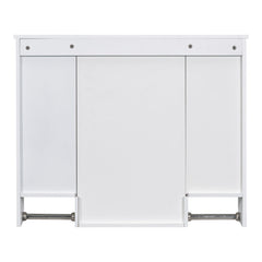 Bellemave® Over The Toilet Bathroom Cabinet with Mirror, Side Cabinet & Towel Bar – Wall Mounted Storage, 35"W x 28.7"H - Bellemave