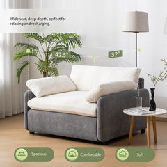 Bellemave® Oversized Chenille Single Sofa Chair with Pillows - Bellemave