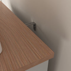 Bellemave® Pantry Cabinet with Framed Glass Doors and Drawer, Wooden,White - Bellemave