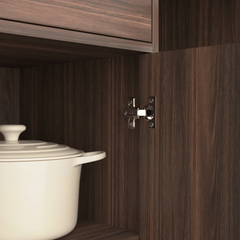 Bellemave® Pantry Cabinet with Framed Glass Doors and Drawer, Wooden,White - Bellemave