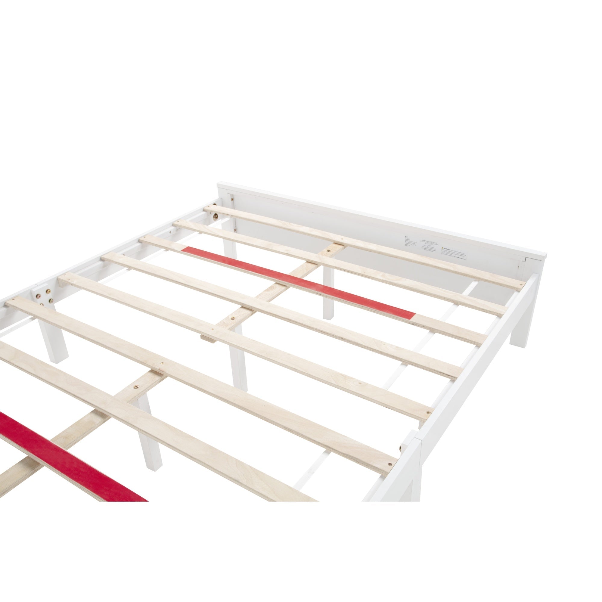 Bellemave® Pinewood Platform Bed Frame with Tall - Panel Headboard & Footboard, Built - in LED Lights - Bellemave