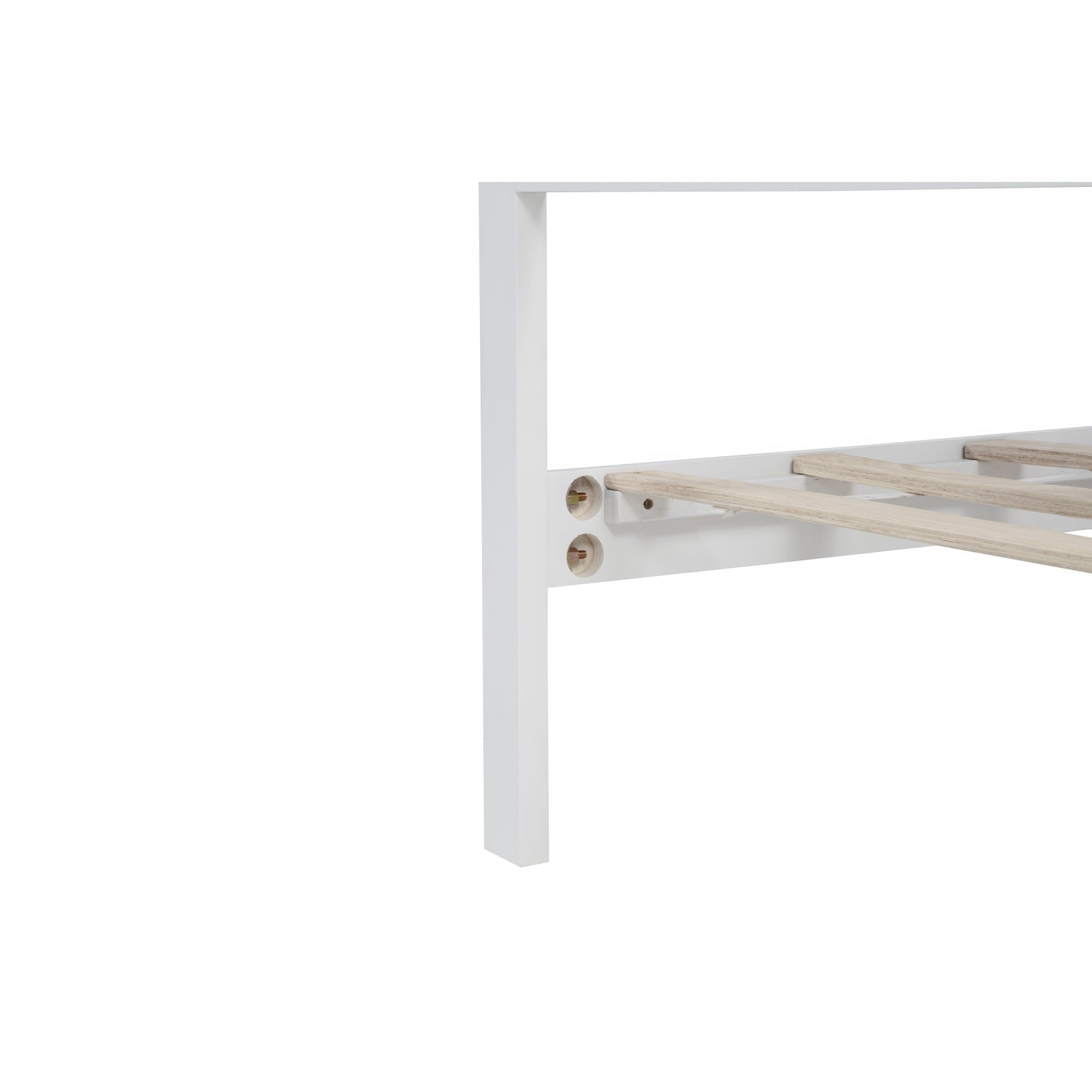 Bellemave® Pinewood Platform Bed Frame with Tall - Panel Headboard & Footboard, Built - in LED Lights - Bellemave