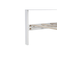 Bellemave® Pinewood Platform Bed Frame with Tall - Panel Headboard & Footboard, Built - in LED Lights - Bellemave