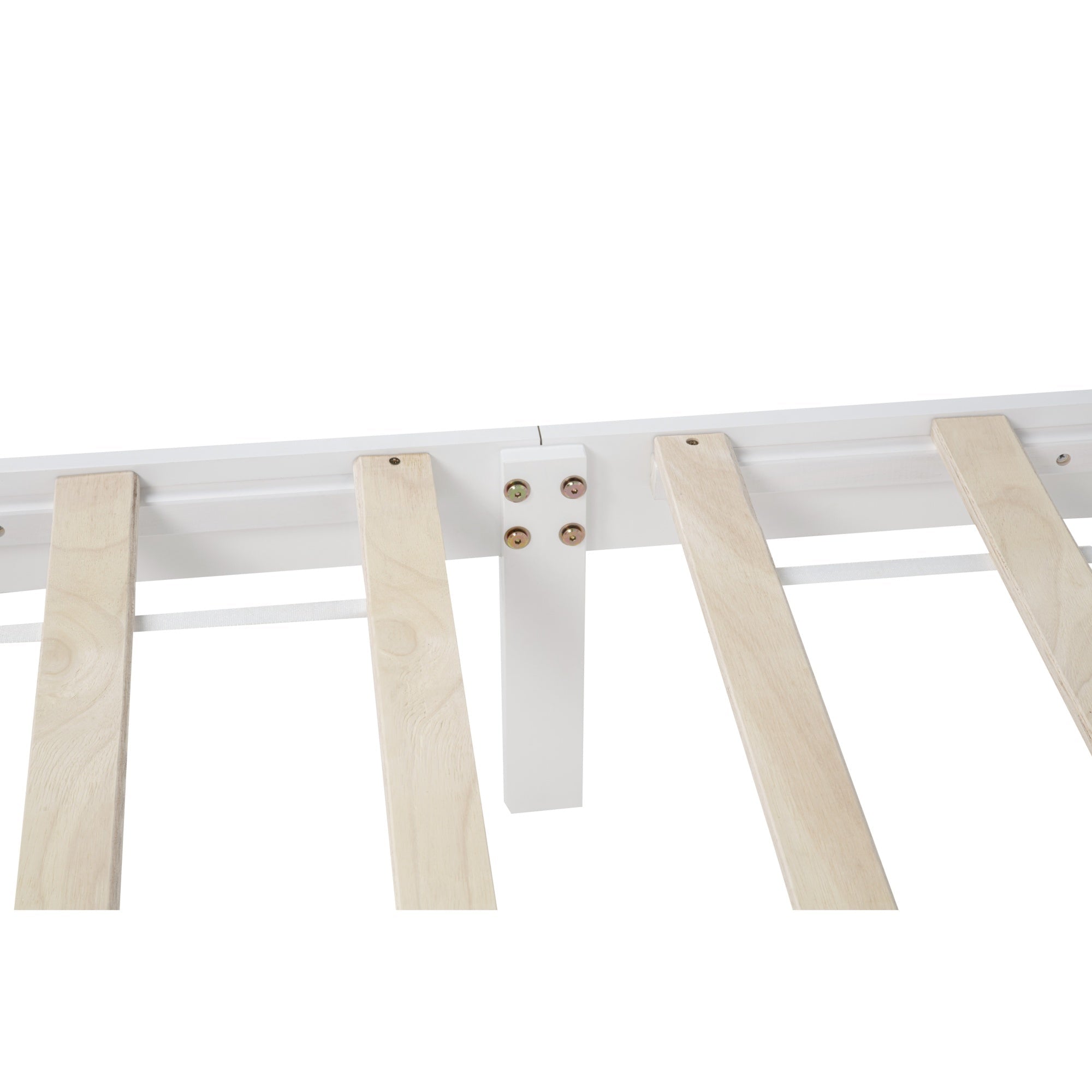 Bellemave® Pinewood Platform Bed Frame with Tall - Panel Headboard & Footboard, Built - in LED Lights - Bellemave