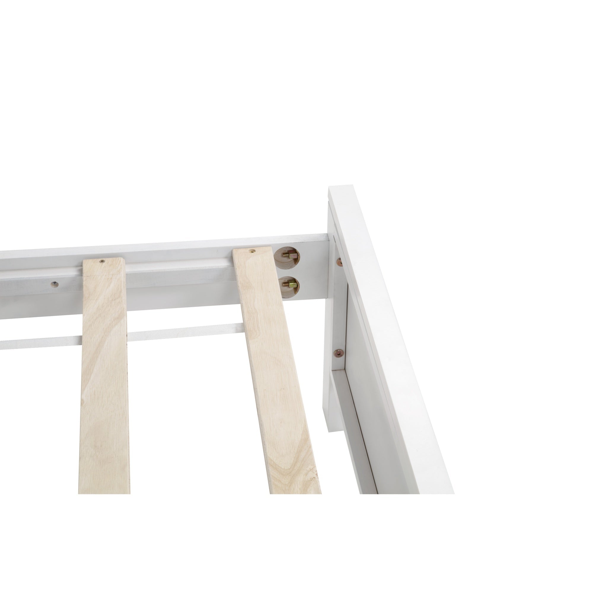 Bellemave® Pinewood Platform Bed Frame with Tall - Panel Headboard & Footboard, Built - in LED Lights - Bellemave
