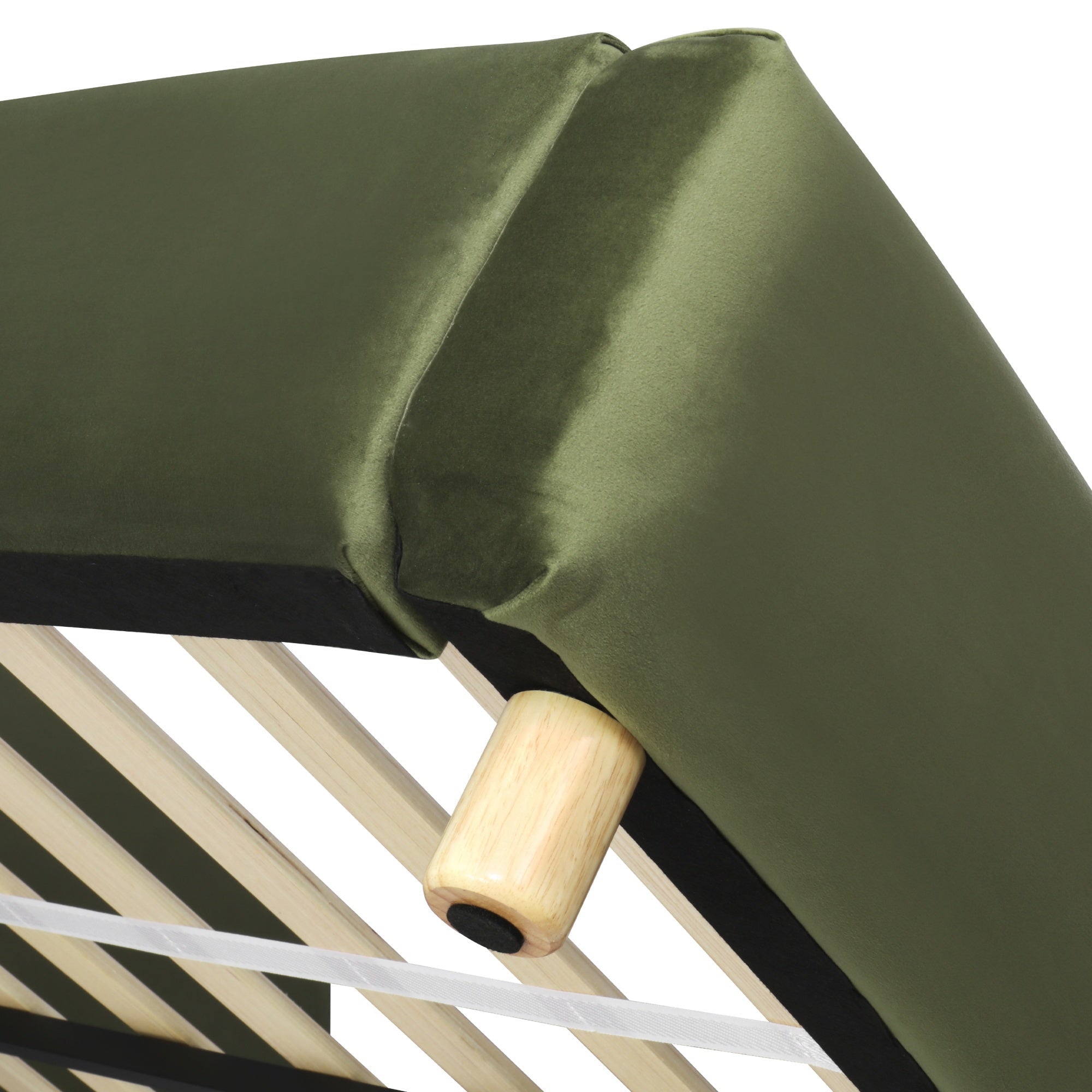 Bellemave® Platform Bed, Boucle Fabric Headborad & Bed Frame, Upholstered Curve - Shaped Design Headboard, Wood Bedpost & Slat, Modern Design Bed Set - Bellemave