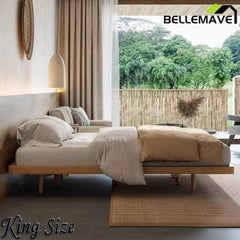 Bellemave® Platform Bed Frame, Solid Bamboo Floating Bed with Wood Slats Support for Bedroom, Guest Rooms, Apartments - Bellemave