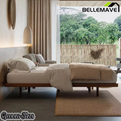 Bellemave® Platform Bed Frame, Solid Bamboo Floating Bed with Wood Slats Support for Bedroom, Guest Rooms, Apartments - Bellemave