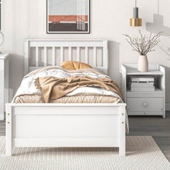 Bellemave® Platform Bed with a Nightstand,Headboard and Footboard - Bellemave