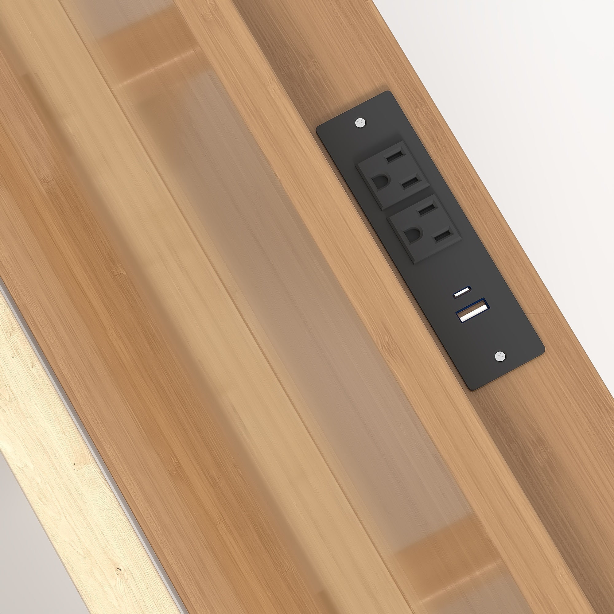 Bellemave® Platform Bed with Headboard & Charging Station, Bamboo Mid - Century Bed Frame - Bellemave