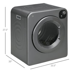 Bellemave® Portable Clothes Dryer, 120V 1300W Compact Laundry Dryer with Intelligent Drying, 3.2 cu.ft Stainless Steel Drum, Front Load Electric Dryer for Apartments, Dorms, RVs, Gray - Bellemave