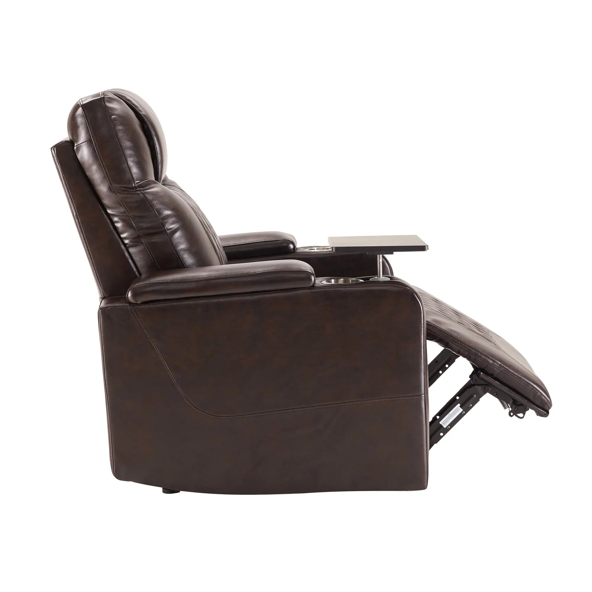 Bellemave® Power Motion Recliner with USB Charging Port and Hidden Arm Storage,2 Cup Holders and 360° Swivel Tray Table - Bellemave