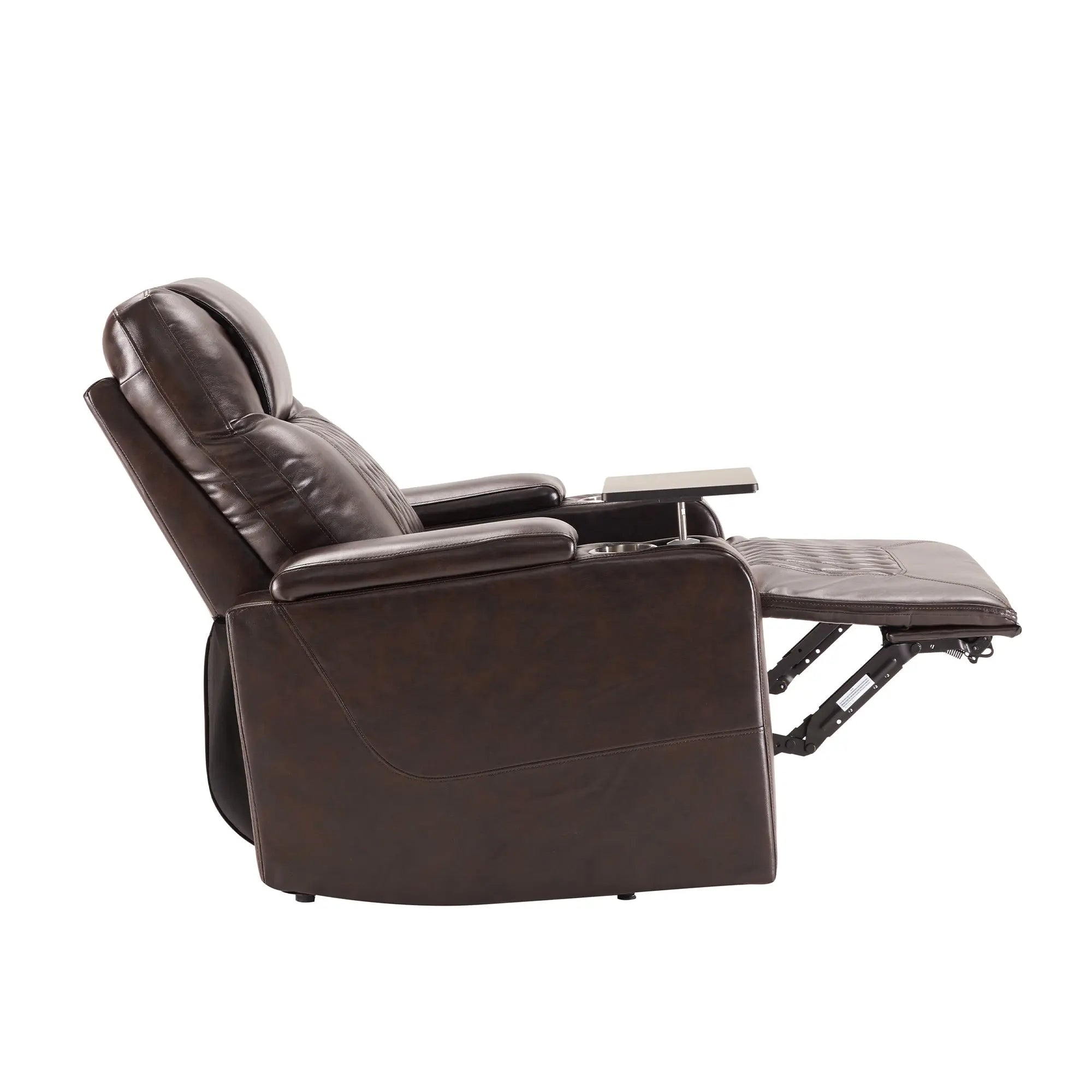 Bellemave® Power Motion Recliner with USB Charging Port and Hidden Arm Storage,2 Cup Holders and 360° Swivel Tray Table - Bellemave