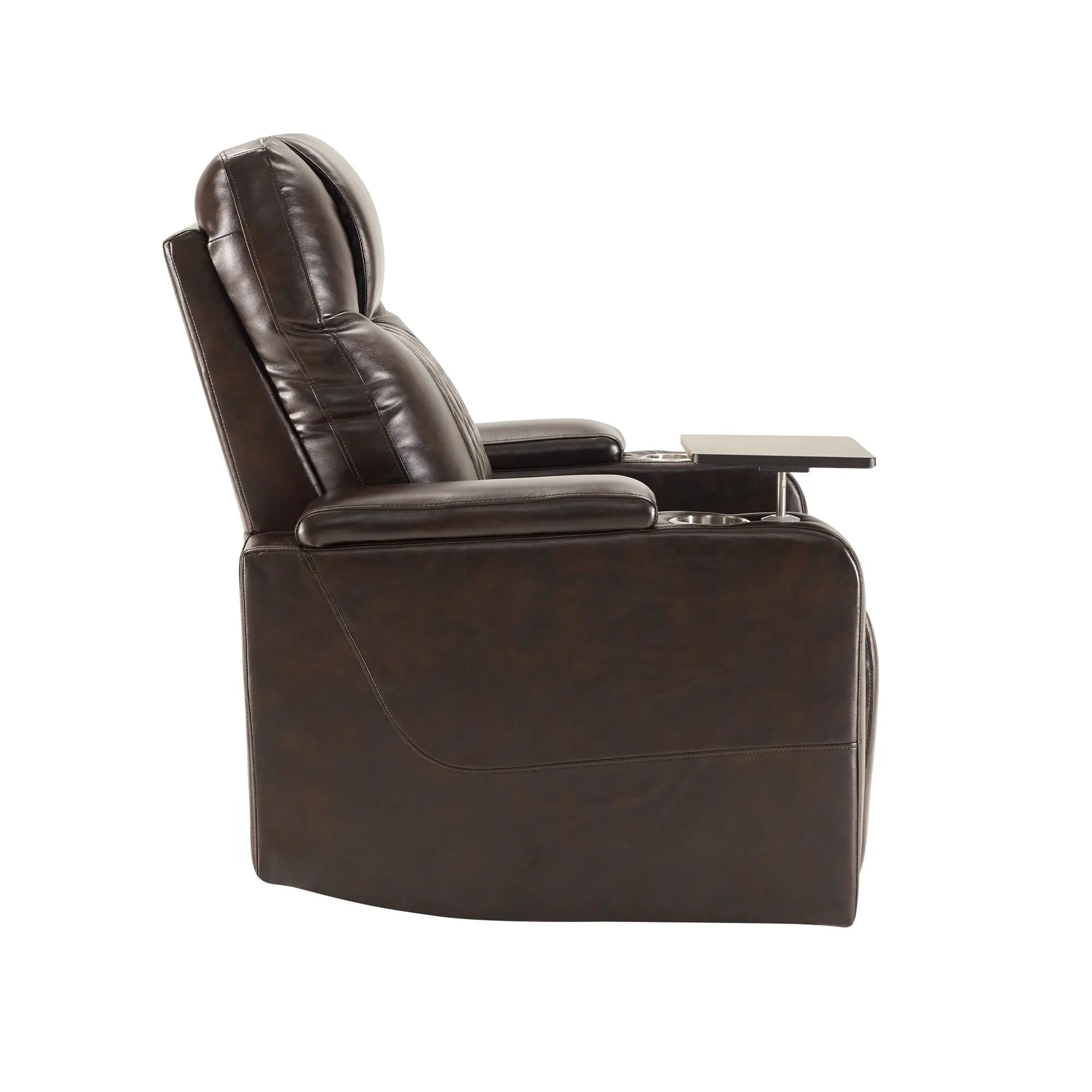 Bellemave® Power Motion Recliner with USB Charging Port and Hidden Arm Storage,2 Cup Holders and 360° Swivel Tray Table - Bellemave