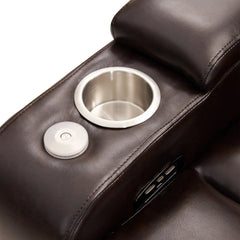 Bellemave® Power Motion Recliner with USB Charging Port and Hidden Arm Storage,2 Cup Holders and 360° Swivel Tray Table - Bellemave