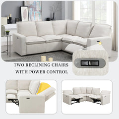 Bellemave® Power Recliner Chair Home Theater Seating Soft Chair with USB Port - Bellemave