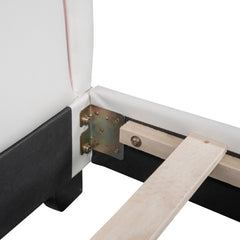 Bellemave® PU Leather Upholstered Platform Bed with Rabbit Ornament - Bellemave