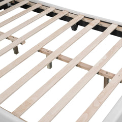 Bellemave® PU Leather Upholstered Platform Bed with Rabbit Ornament - Bellemave
