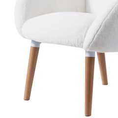 Bellemave® Pure Solid Wood Beech Frame Imitation Lamb Fabric Sofa Chair - Bellemave