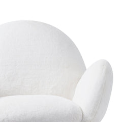 Bellemave® Pure Solid Wood Beech Frame Imitation Lamb Fabric Sofa Chair - Bellemave
