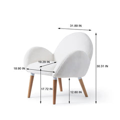 Bellemave® Pure Solid Wood Beech Frame Imitation Lamb Fabric Sofa Chair - Bellemave